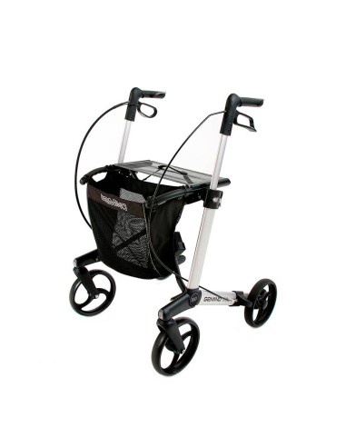 Andador plegable con cesta de 4 ruedas Rollator GEMINO 30 especial Parkinson