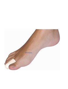 Protector de dedos tubo elástico de gel todo polímero recortable tipo dedil. 1 ud