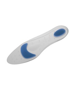 Plantillas de silicona largas forradas con apoyo retrocapital | con apoyos metatarsal y calcáneo y retrocapital y puente | PAR 2