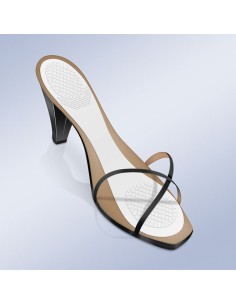 Plantillas de 3/4 en gel adhesivas con zonas de descarga en talón y antepié. Talla única (par)