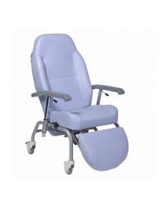 Sillón de descanso con 4 ruedas "Normandie" con respaldo reclinable y reposapies elevable 2