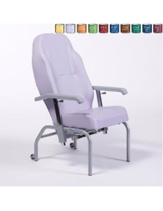 Sillón de descanso con respaldo reclinable 45º "Languedoc" (opcional + 4 ruedas y reposapies)