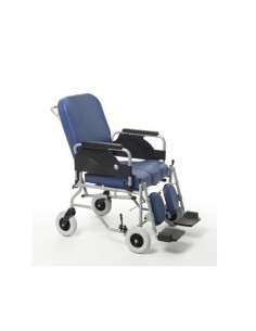 Silla de descanso de ruedas con asiento inodoro y cubeta... 2