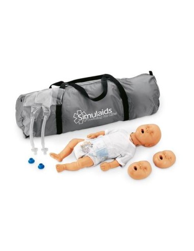 Maniquí de recién nacido para RCP (Reanimación Cardio Pulmonar) con bolsa de transporte incluida