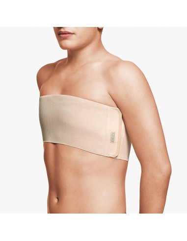 Banda torácica abdominal para hombre | sin costuras de 1 banda | color piel | para postoperatorio de ginecomastia