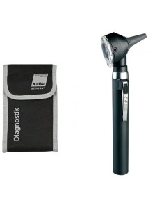 Set de Otoscopio de bolsillo KaWe Piccolight C | de iluminación estándar 2,5 V color negro | incluye funda de tela