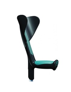 Bastón inglés - Muleta de aluminio Advance verde regulable en altura con puño anatómico de goma (UNIDAD O PAR) 2