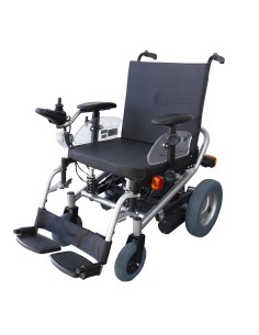 Silla de ruedas eléctrica, plegable, batería de larga duración, color negro, Auton. 30 Km, 24 V