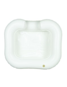 Lavacabezas hinchable con tubo de drenaje, color blanco 2