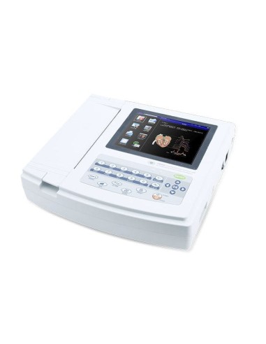 Electrocardiógrafo digital portátil de 12 canales con pantalla táctil LCD | Modelo ECG1200G