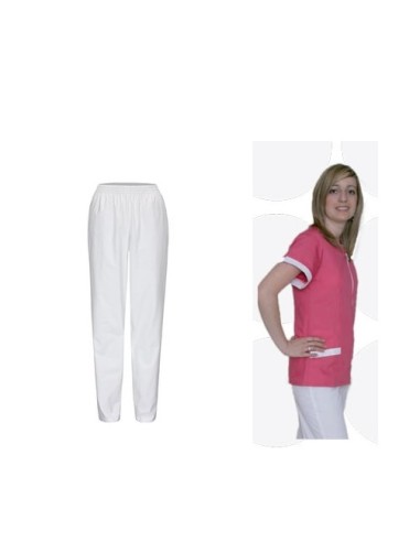 Pantalón sanitario de color blanco (para mujer y hombre)