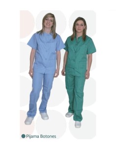 Pijama sanitario unisex de botones en distintos colores (para mujer y hombre)