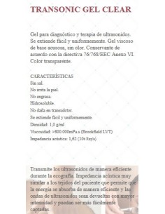 Gel conductor para ultrasonidos transparente. Garrafa 5L 2