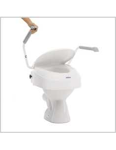 Elevador de inodoro con tapa y con reposabrazos abatibles y ajustable en 3 alturas (6,10 y 15cm) "Aquatec900"