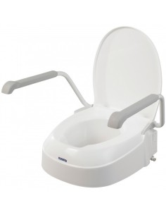 Elevador de inodoro con tapa y con reposabrazos abatibles y ajustable en 3 alturas (6,10 y 15cm) "Aquatec900" 2