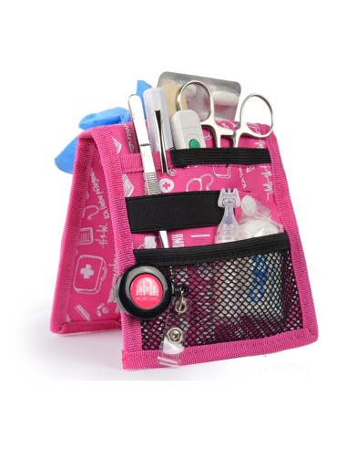 Organizador de enfermería para bata y/o pijama | Color estampados en rosa | KEEN´S Elite Bags