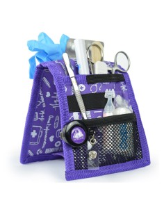 Organizador de enfermería para bata y/o pijama | Color estampados en morado | KEEN´S Elite Bags