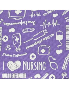 Organizador de enfermería para bata y/o pijama | Color estampados en morado | KEEN´S Elite Bags 2