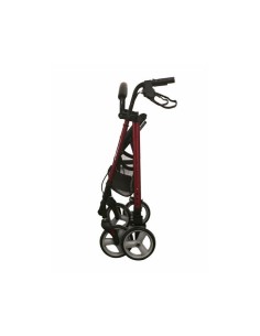 Andador Rollator plegable y regulable en altura, con frenos "tipo bici", asiento y respaldo acolchado y cesta de tela Premium A5 2