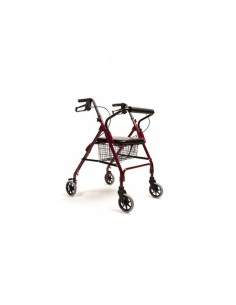 Andador Rollator con frenos, asiento, respaldo acolchado y cesta Estandar A060 2