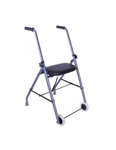 Andador de aluminio muy ligero con 2 ruedas, plegable y... 2