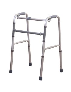Andador caminador de aluminio regulable en altura 3 en 1 de pasos, fijo y plegable