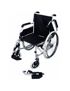 Silla de ruedas plegable de aluminio ultraligera, con reposabrazos abatibles y reposapiés extraíbles, frenos en manetas (Incluye 2