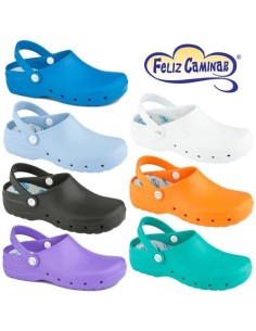 Zuecos Flotantes Laborales | Zuecos sanitarios unisex de distintos colores | Feliz Caminar
