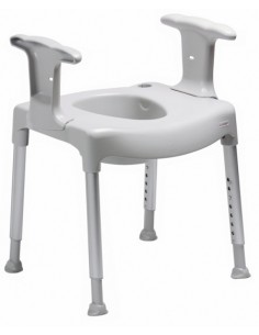 Elevador de asiento inodoro con reposabrazos regulable Comode Práctica