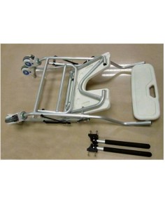 Silla de baño plegable ligera con ruedas de aluminio 2