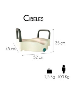 Elevador de baño/inodoro con reposabrazos fijos | Cibeles 2