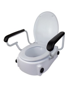 Elevador de baño con tapa de altura 17 cm con reposabrazos abatibles | Regulable e inclinable | Modelo Tajo