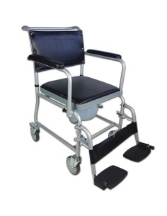 Silla de WC con ruedas "Modelo Ancla" color gris