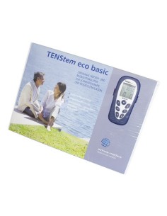 TENS Electro estimulador portátil de 2 canales con 16 programas | Alivio del dolor con electrodos (Incluye 2 pares de electrodos 2