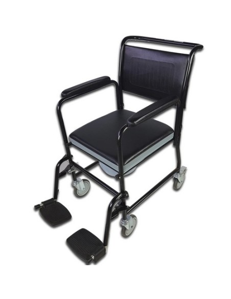 Silla con orinal con ruedas - Delta - SCEMED - con cubo / con respaldo alto  / para personas con movilidad reducida