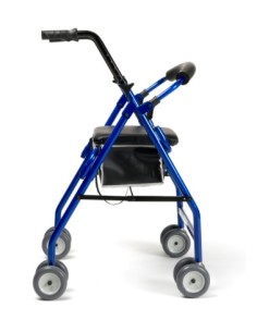 Andador de aluminio plegable de 4 ruedas con cesta,... 2