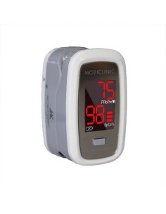 Pulsioxímetro de dedo con pantalla OLED | Frecuencia cardíaca y gráfico de barras | Modelo PX-02 (incluye cordón y bolsa de tran