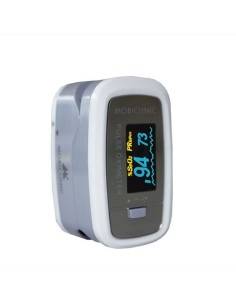 Pulsioxímetro de dedo con pantalla OLED | Onda pletismográfica | Modelo PX-01 (incluye cordón y bolsa de transporte)