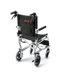 Silla de ruedas plegable de traslado de pacientes Transit (incluye frenos, cinturón de seguridad y bolsa de transporte) 2