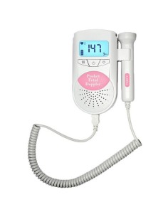 Detector fetal de bolsillo con sonda | Doppler | Rosa