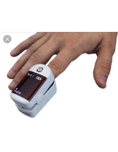Pulsioxímetro digital de dedo con pantalla LED para adulto tipo pinza | SpO2 | Incluye correa de transporte y pilas 2
