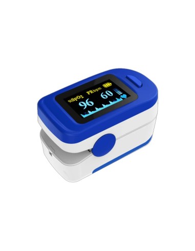Pulsioxímetro digital de dedo con pantalla LED | Bippex FS20C Azul