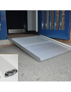 Rampa enrollable de aluminio para silla de ruedas