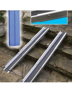 Rampas retráctiles de aluminio ligero para silla de ruedas (incluye bolsa transporte)