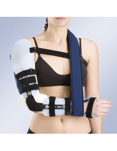 Ortesis de Codo Articulado de Brazo y Antebrazo con Soporte de Mano en Termoplástico