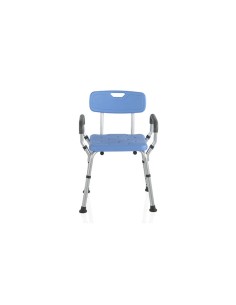 Banqueta con respaldo y reposabrazos de baño