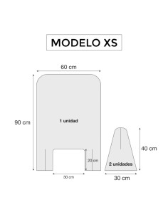 Mampara protectora para mostrador| 60 x 90 cm | Tamaño pequeño | Metacrilato | Transparente 2