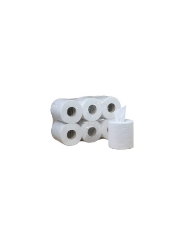 Rollo bobina papel secamanos | Lote 6 rollos | Precortado a 40 cm | 150 metros | Doble capa