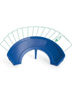 Soporte para baraja de cartas o naipes | Curvado | Azul