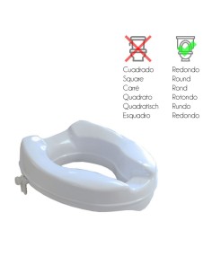 Asiento Elevador de inodoro / WC | Sin tapa | 6 cm de alto | Sujeción universal | Herdegen 2